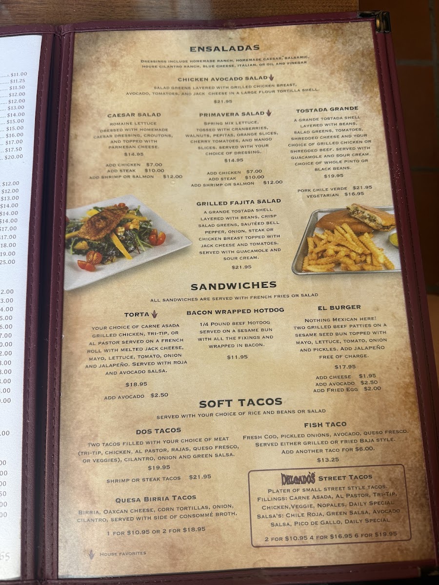 Menu Delgado's Mexican Restaurant-4